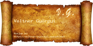Veltner Györgyi névjegykártya
